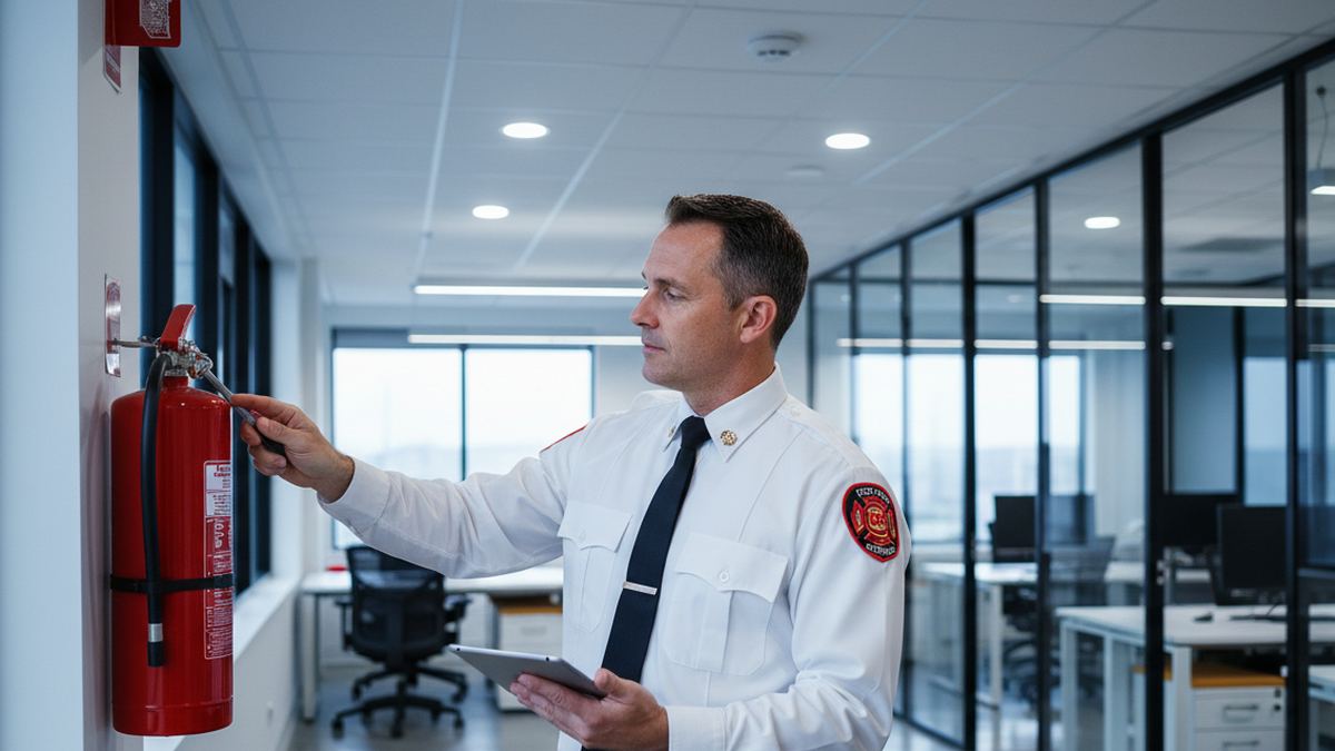 Preventivní požární prohlídka kanceláře – kontrola hasicího přístroje
